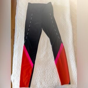 PE nation XS orange pink black leggings